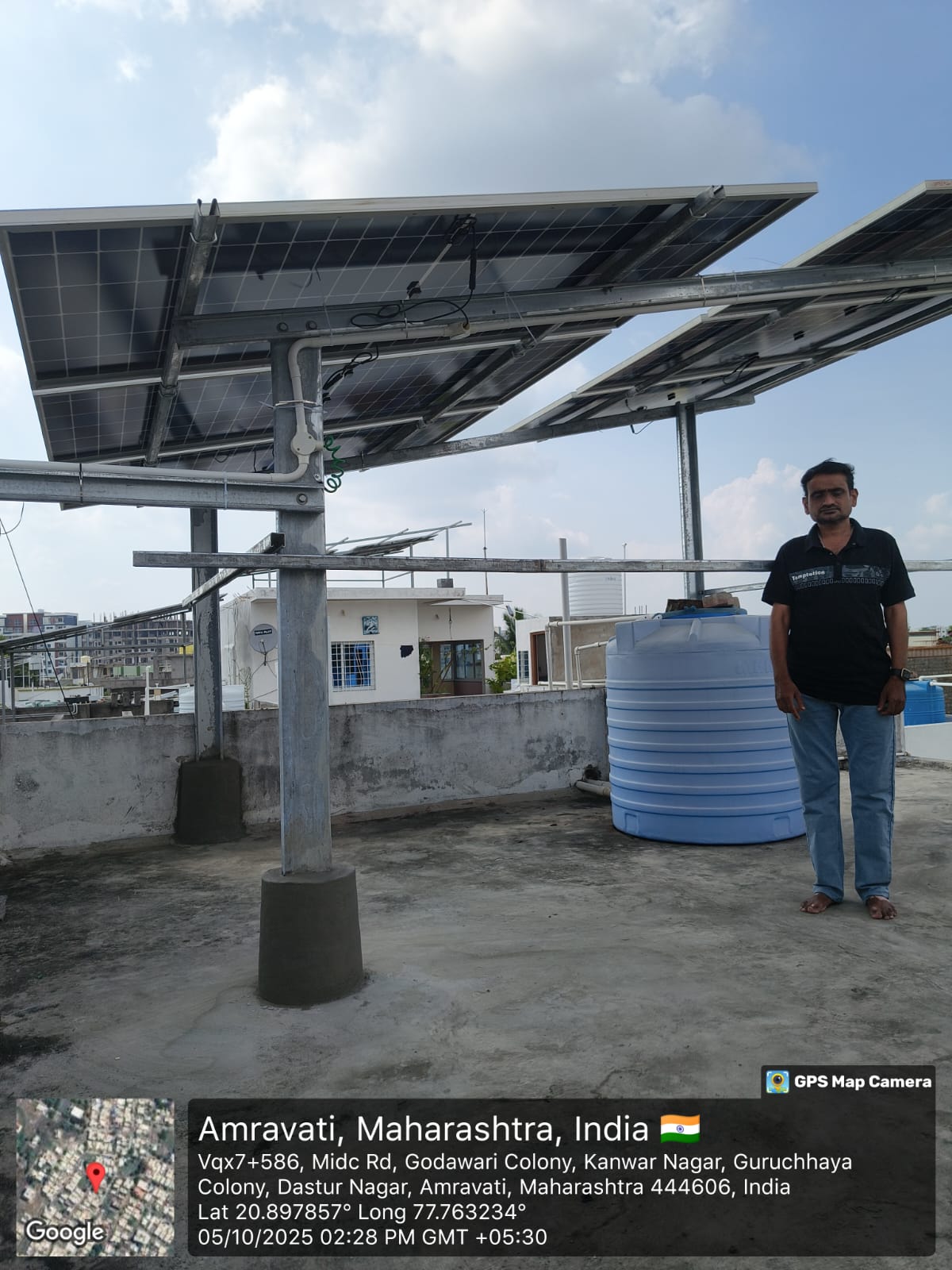 Solar installation with client